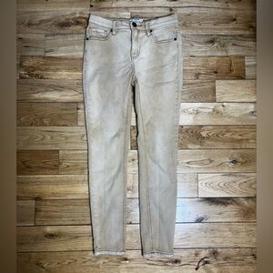 Free People Tan Straight Leg Jeans